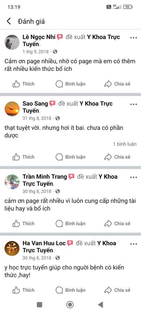 cảm nhận y khoa trực tuyến