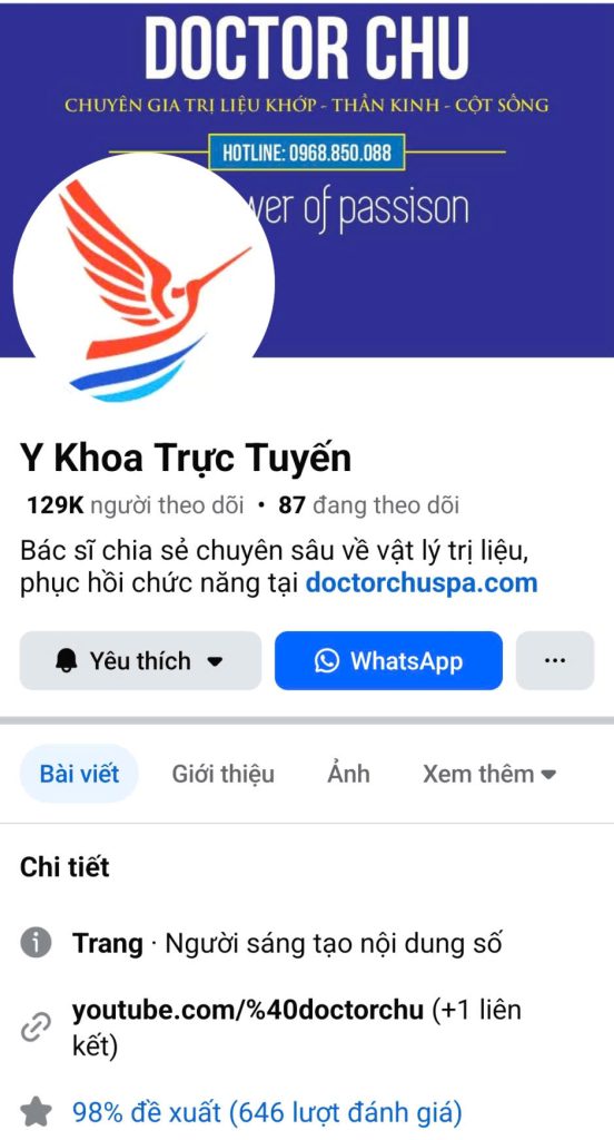 y khoa trực tuyến - Doctor Chu sáng lập từ 2015